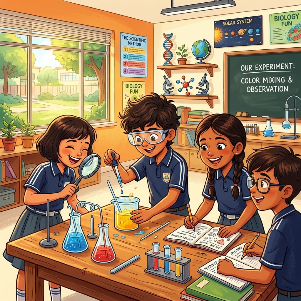 Learning by doing — a core part of the Malla Reddy School classroom experience.