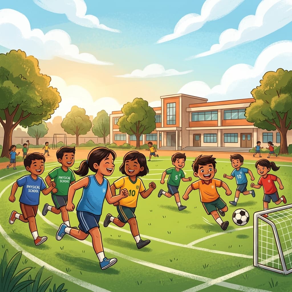 Building strength, teamwork, and discipline on the field at Malla Reddy School.