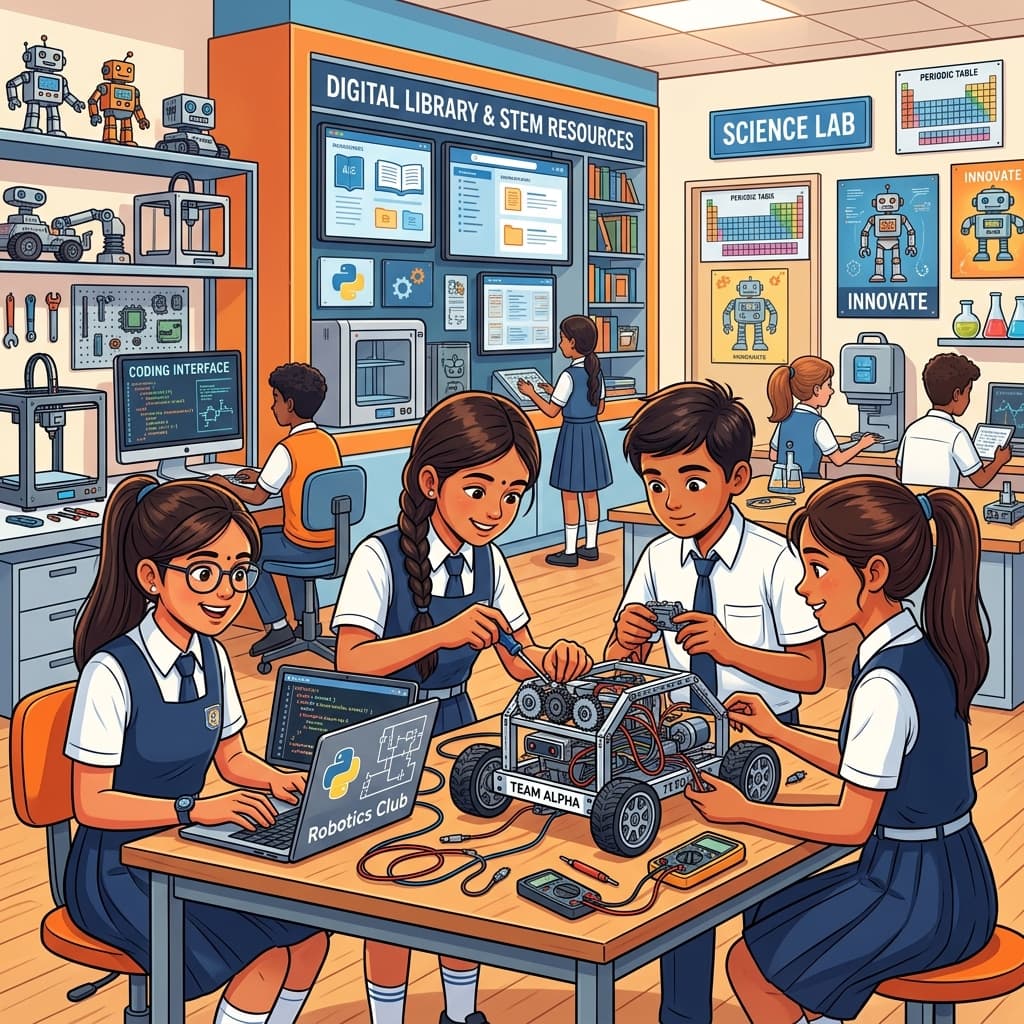 Hands-on STEM learning at Malla Reddy School — where curiosity meets real-world problem solving.